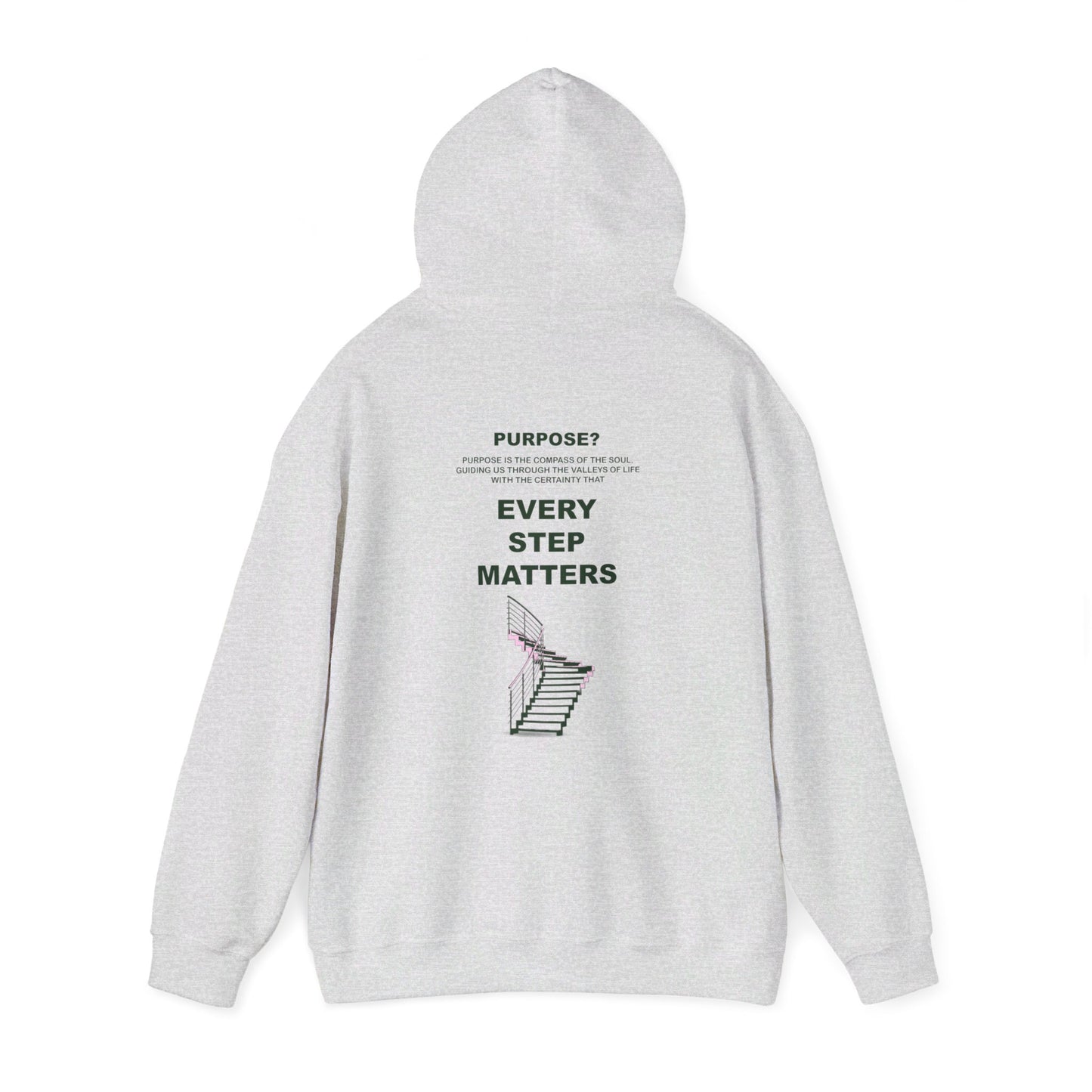 EVERY STEP MATTERS HOODIE - Ash & pine green