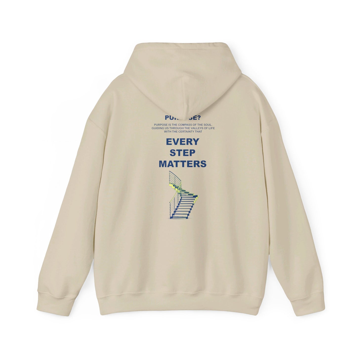 EVERY STEP MATTERS HOODIE - Sand & Sea blue