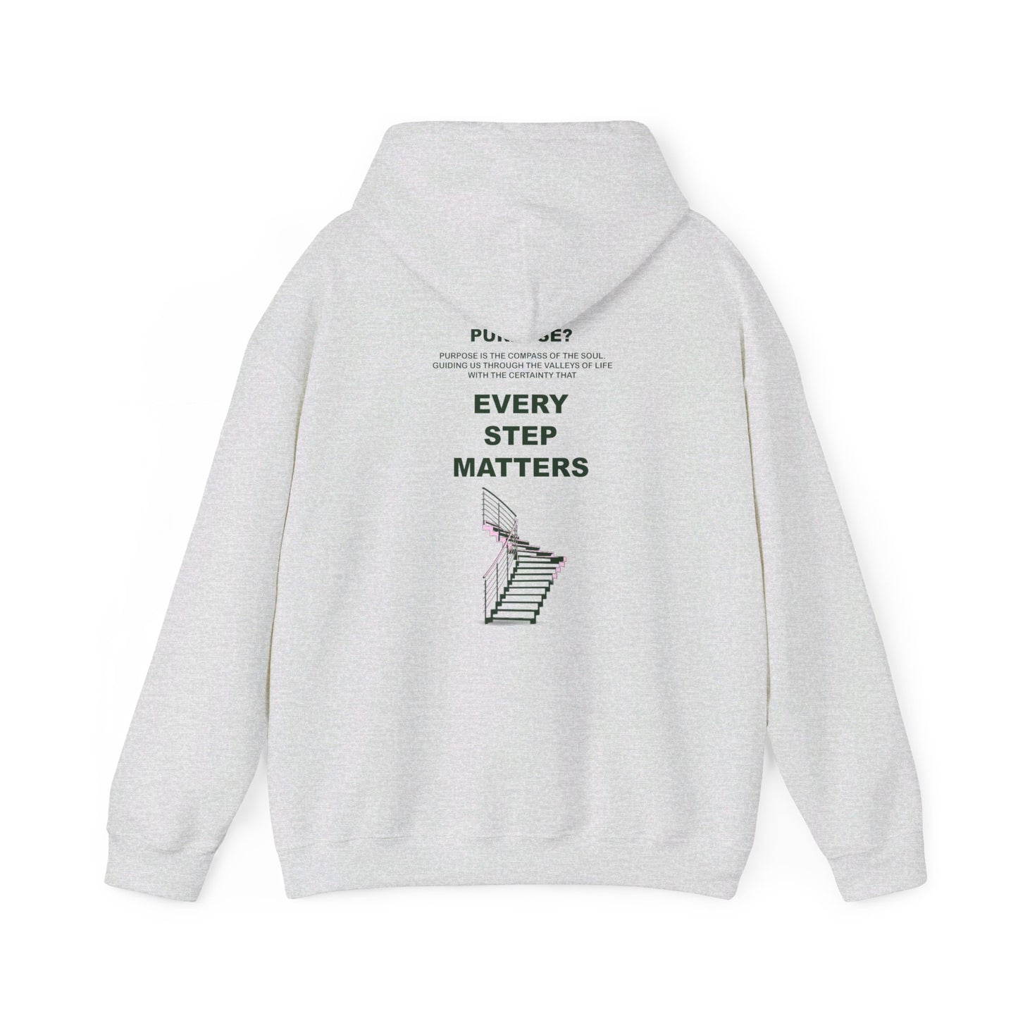 EVERY STEP MATTERS HOODIE - Ash & pine green