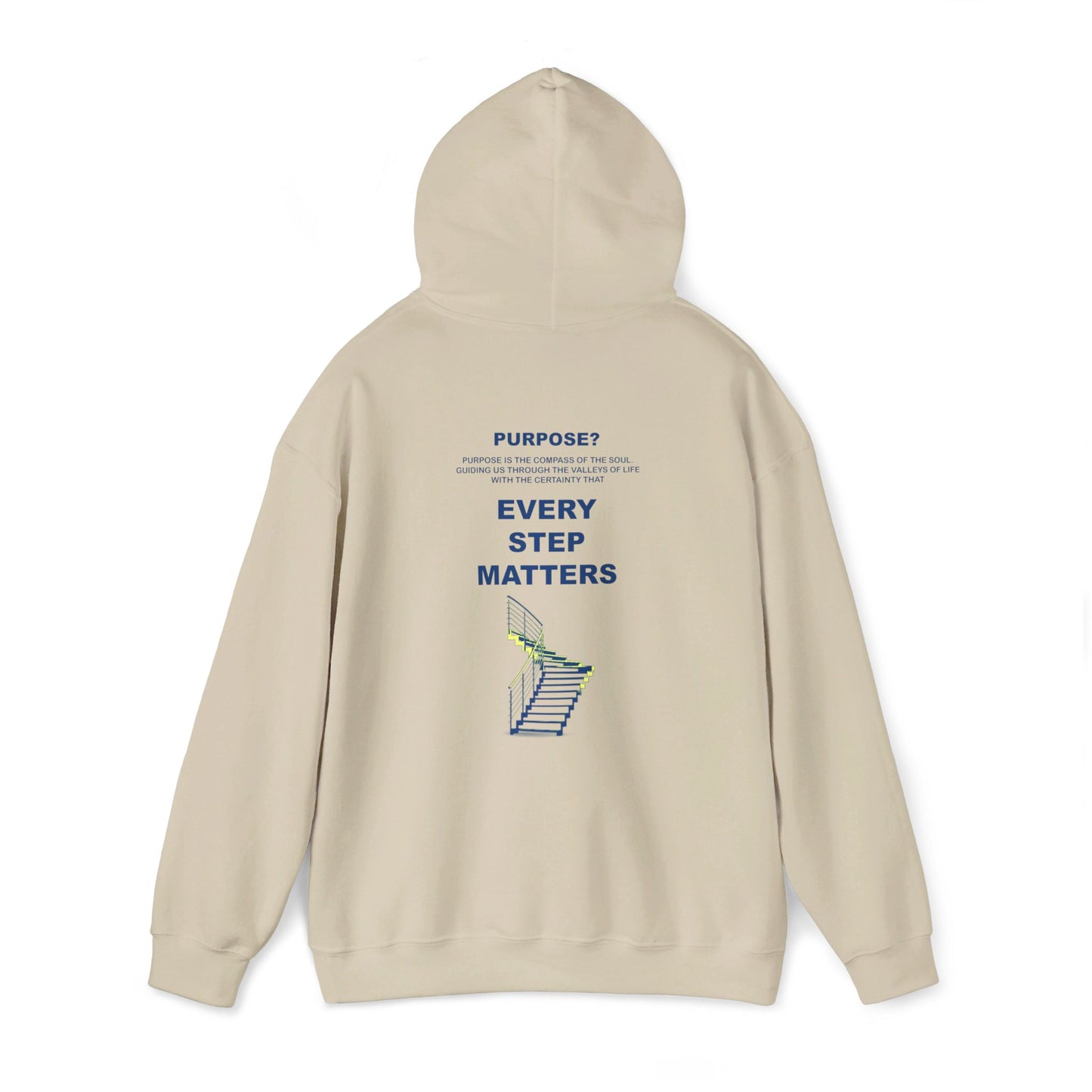 EVERY STEP MATTERS HOODIE - Sand & Sea blue